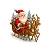 Winterzauber Santa Schlitten