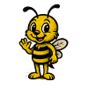 Kids Motif: Cute Honeybee Cartoon