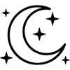 Crescent Moon & Stars | Magic Night