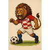 Lion in Croatia Football Jersey