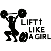 Lift Like a Girl Weightlifting Silhouette