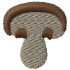 Embroidered mushroom