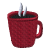 Coffee mug embroidered