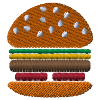 Burger embroidered
