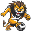 Lion Soccer Cartoon