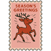 Season's Greetings Reindeer Stamp Holiday Fun