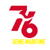 Stylized 76 Seine-Maritime emblem