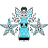 Turquoise Angel with Star Frame