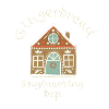 Funny Christmas print. Gingerbread house Baking.