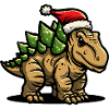 Dinosaur stegosaurus Christmas