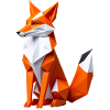 Geometric Polygon Fox