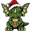 Dinosaur triceratops Christmas