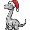 Dinosaur brontosaurus Christmas
