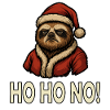 Weihnachts Faultier Ho Ho No