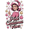 Pink Christmas Vibes Mrs Claus Shirt