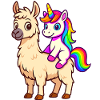 Einhorn Lama Regenbogen Shirt