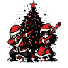 Weihnachtsmann & Mrs Claus Dabbing Shirt