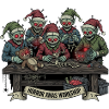 Gnome de Noël gothique zombie effrayant
