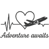 Adventure Awaits – Heartbeat Airplane Shirt