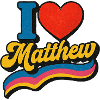 J’aime Matthew Logo rétro