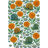 Snail Garden Orange Bloom