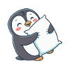Penguin Heart & Soft Pillow