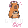 Capybara Gamer Tyttö Gaming Tyttö Videopelit