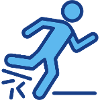 Dynamic Blue Runner Silhouette