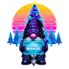 Cyberpunk Code Gnome - Synthwave Xmas Nerd