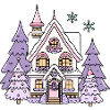Pastel Christmas House – Sweet Winter Kids
