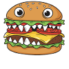 Me Hard Cartoon Burger