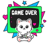 Retro Cats Controller Game Over