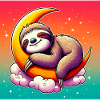 Sloth sleeps on the Moon