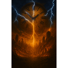 Apocalyptic clock over Feuerstadt