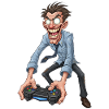 Proud Gamer in Crazy Gaming Mode