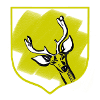 Yellow sign deer's head