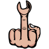 Middle Finger Stinger Finger Wrench