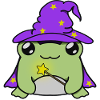 Wizard frog with hat