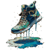 Bunter Streetart-Sneaker