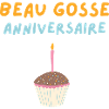 Beau gosse anniversaire cupcake