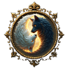 Moon wolves in circle