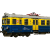 Locomotive PKP Yellow Blue EN57 train
