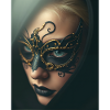 Gold Masked Enchantment Woman Black -GBC