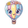 Pastel Balloon with Floral Wreath