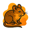Mouse in sun background