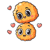 Cuddly Snack Hearts Duo
