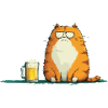 Hangover with sunglasses and beer