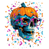 Skelett-party-kürbis, Gruseliger Halloween-spaß
