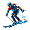 Paint splash ski movement