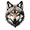 Wolf Head Portrait